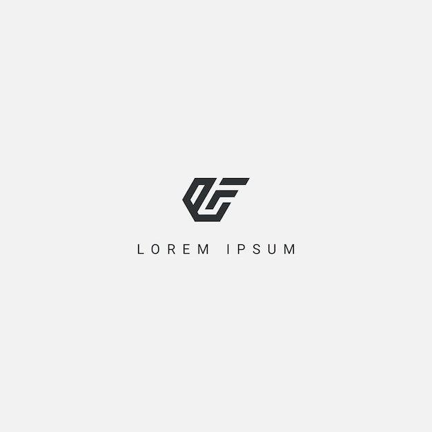 Alfabeto letra EF FE logo icono diseño con color negro fondo blanco elemento vectorial