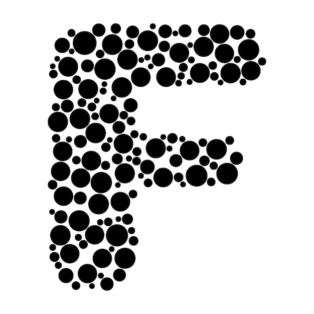Alfabeto letra f con estilo moderno