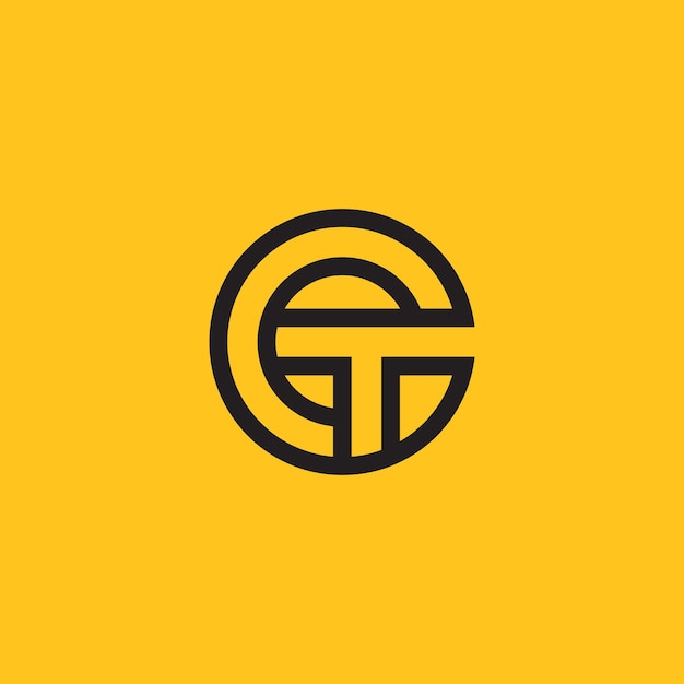 Alfabeto letra GT TG icono logo vector