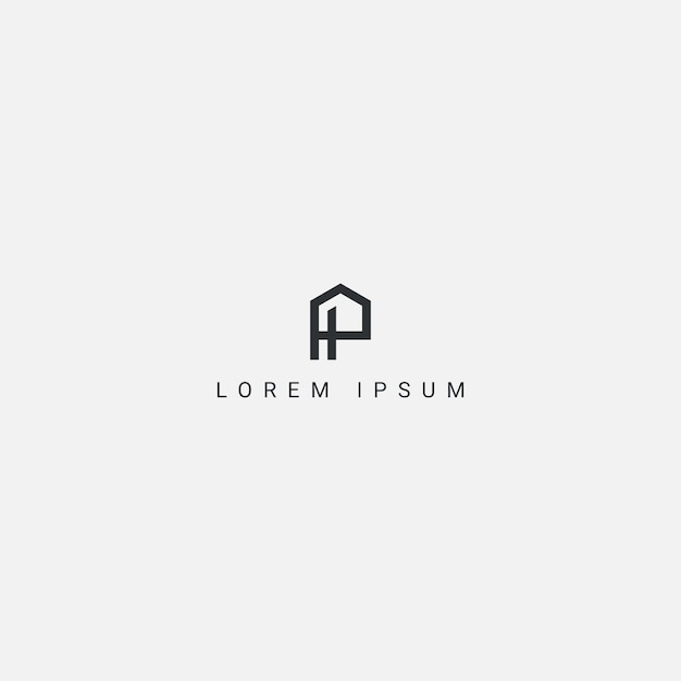 Alfabeto, letra h, bienes raíces, casa, logotipo, diseño, vector, ilustración