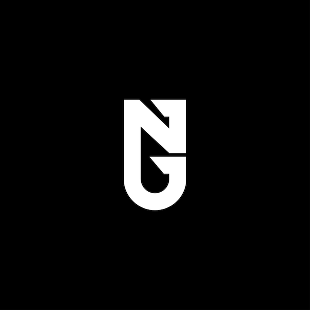 Alfabeto letra icono logo Gn o NG Diseños Vector Ilustración Plantilla