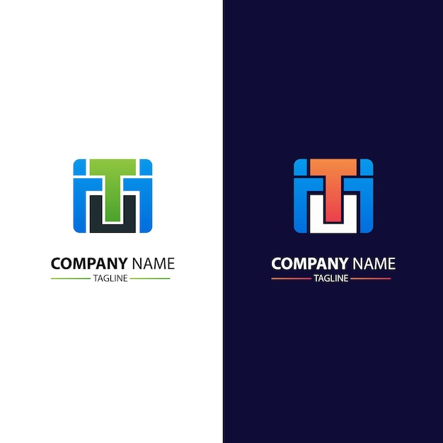 Alfabeto letra logo plantilla letra HTU logo tipografía logo diseño