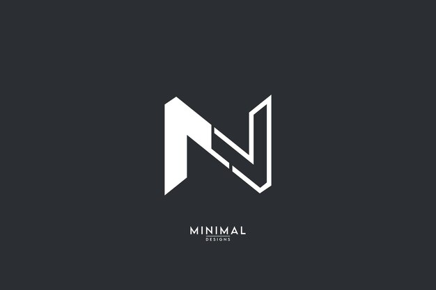Alfabeto letra N icono logo vector