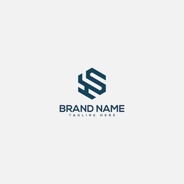 Alfabeto letra SH HS logo icono diseño con color negro fondo blanco elemento vectorial