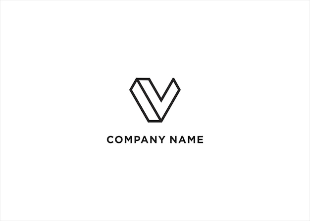Alfabeto letra V logo icono diseño