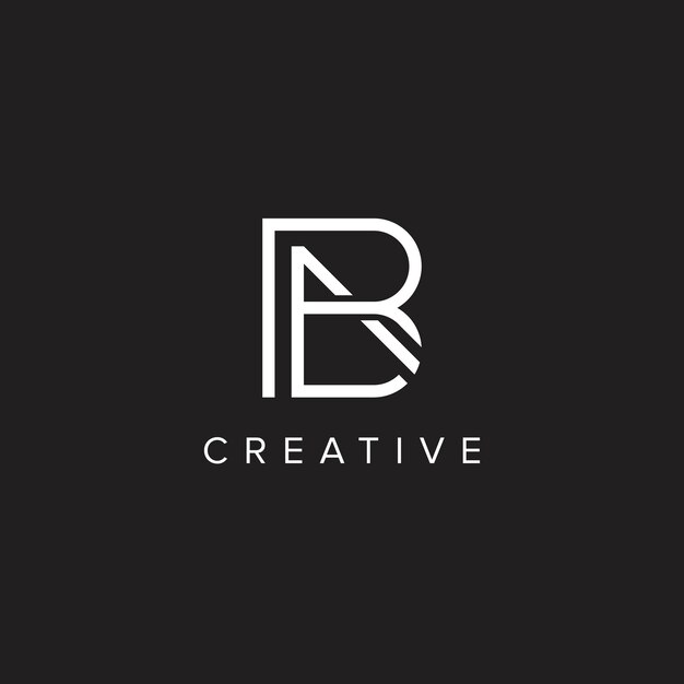 Alfabeto Letras BA AB Logotipo de lujo creativo Inicial Basado en monograma Icono Elemento vectorial
