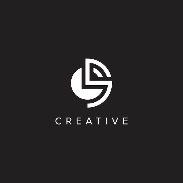 Alfabeto Letras CS SC Logo Creativo Inicial Basado en Monograma Icono vectorial