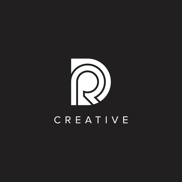 Alfabeto Letras DR RD Logo Creativo Inicial Basado en Monograma Icono Elemento vectorial