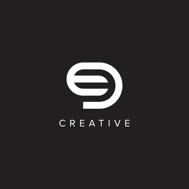 Alfabeto Letras ED DE Logo Creativo Inicial Basado en Monograma Icon Vector