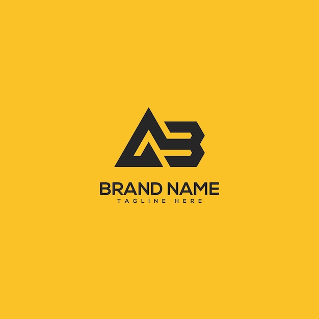 Alfabeto Letras mínimas AB BA Diseño de logotipo de negocio Vector