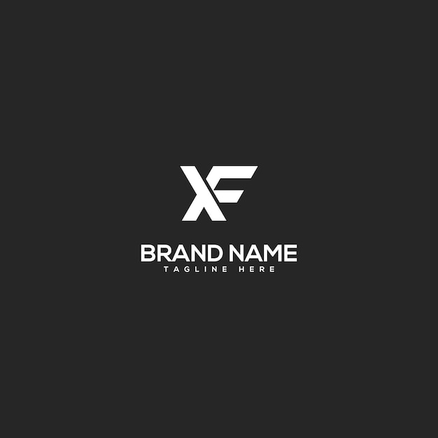 Alfabeto Letras mínimas XF FX Vector de diseño de logotipo comercial