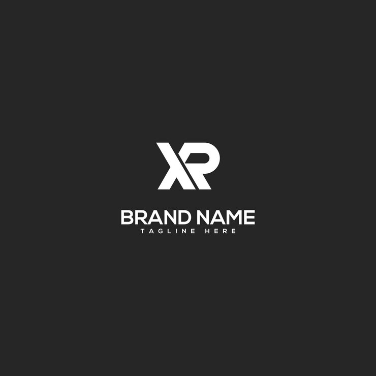 Vector alfabeto letras mínimas xr rx diseño de logotipo de negocio vector