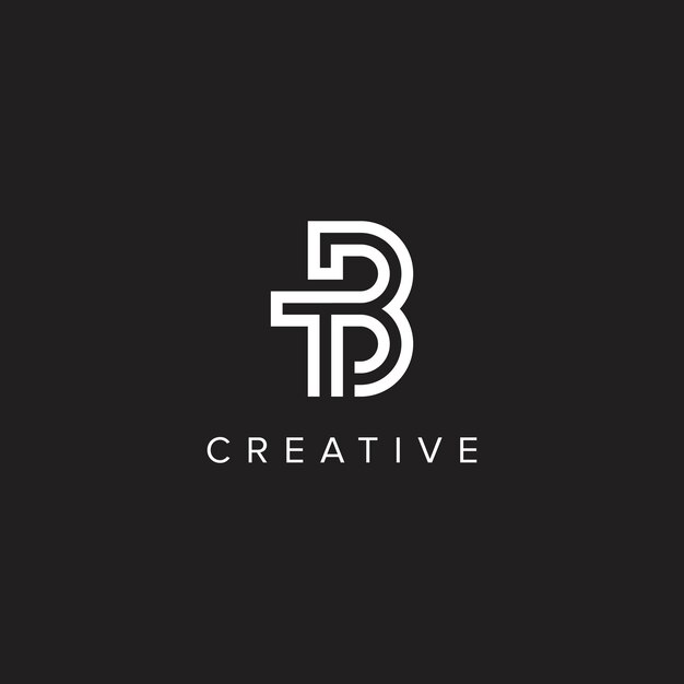 Alfabeto Letras TB BT Logo Creativo Inicial Basado en Monograma Icono vectorial