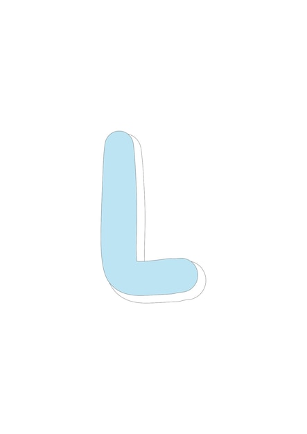 Alfabeto lindo dibujado a mano para ilustración de niños