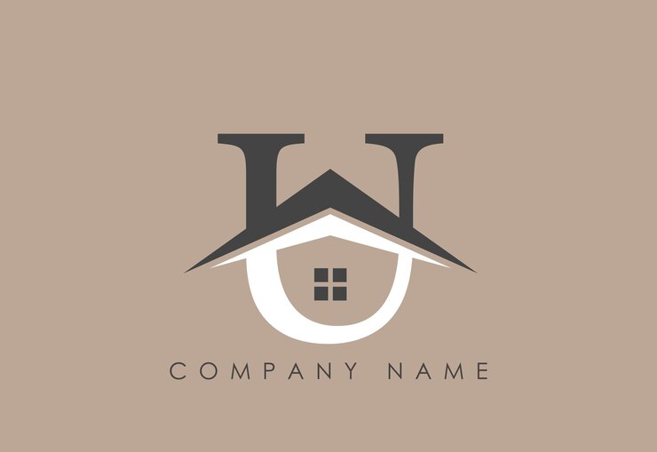 Alfabeto Un logotipo de casa Letras creativas monograma único vector de diseño de edificios inmobiliarios ttled1