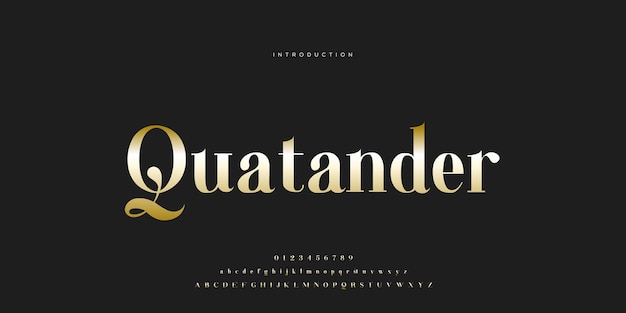 Alfabeto de lujo letras fuente tipografía elegante boda letras serif fuentes decorativas vintage Pre