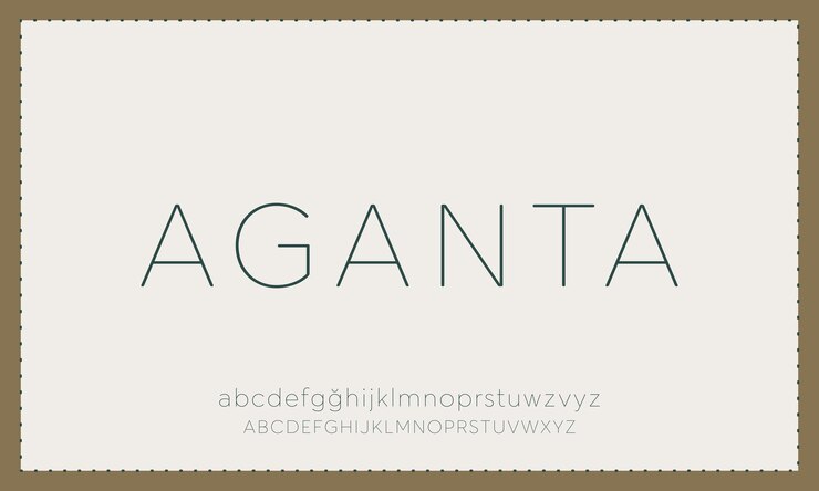 Vector alfabeto moderno creativo de fuente mínima. tipografía con punto regular y número. fuente de estilo minimalista