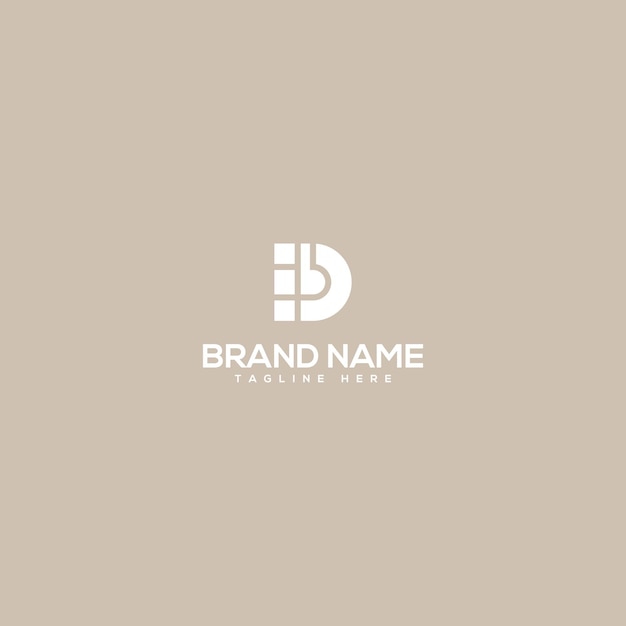 Alfabeto monograma letras BD DB logo diseño vector icono