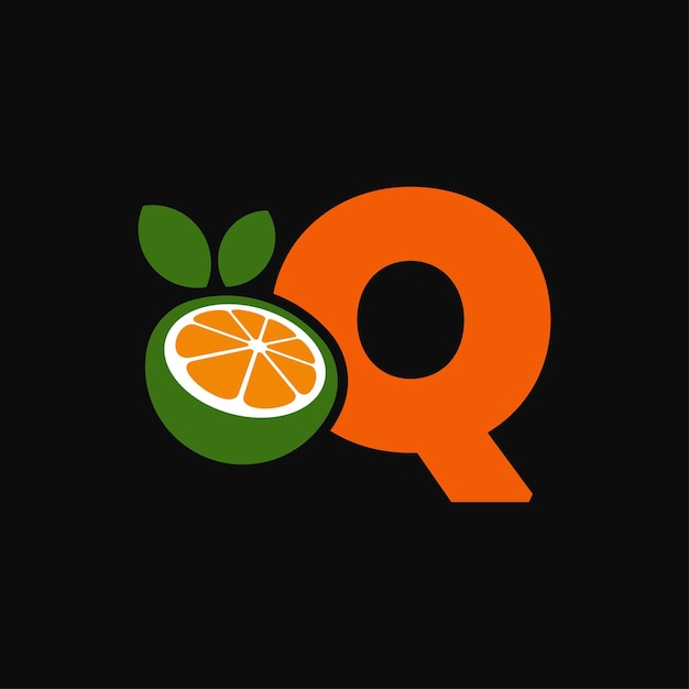 Alfabeto naranja q logotipo