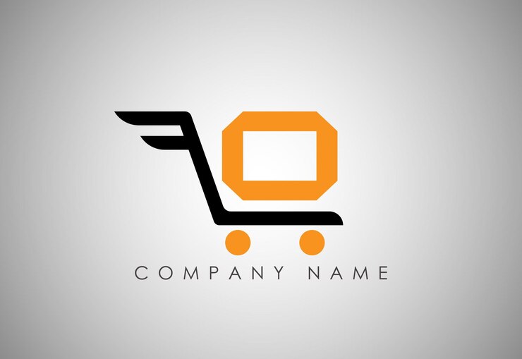 Alfabeto O Diseño del logotipo del carrito de compras Concepto Ilustración Iconos
