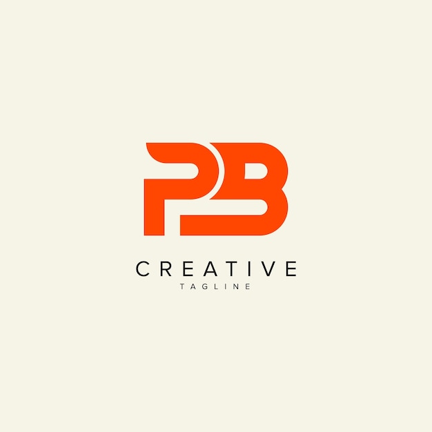 Alfabeto PB BP Letra Estilo de monograma moderno Diseño del logotipo plantilla vectorial inicial