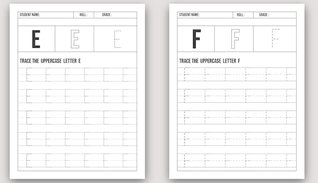 Alfabeto y práctica de rastreo de letras para niños