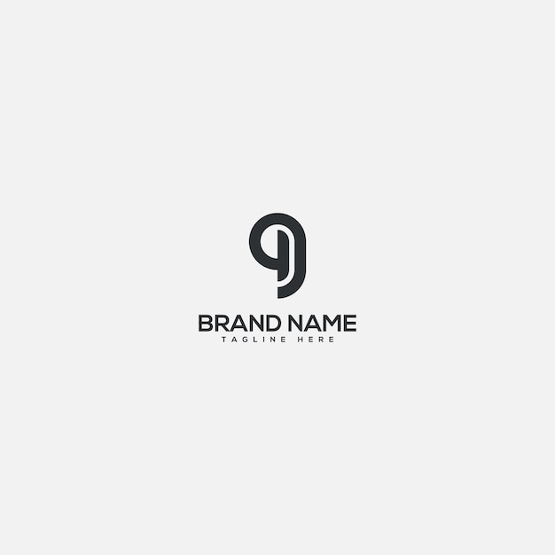 Alfabeto QG GQ letra estilo simple plantilla vectorial de diseño de logotipo