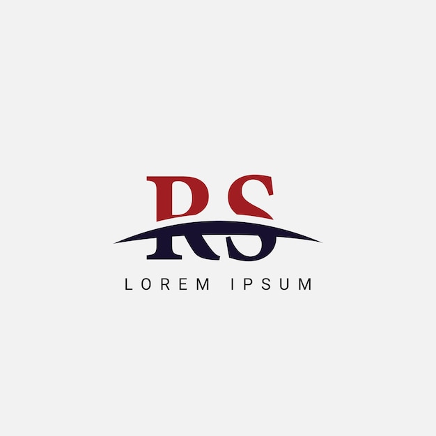 Alfabeto RS SR letra estilo monograma moderno elemento vectorial del logotipo