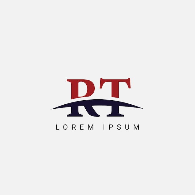 Alfabeto RT TR letra estilo monograma moderno elemento vectorial del logotipo