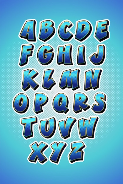 alfabeto texto vector dibujar graffiti