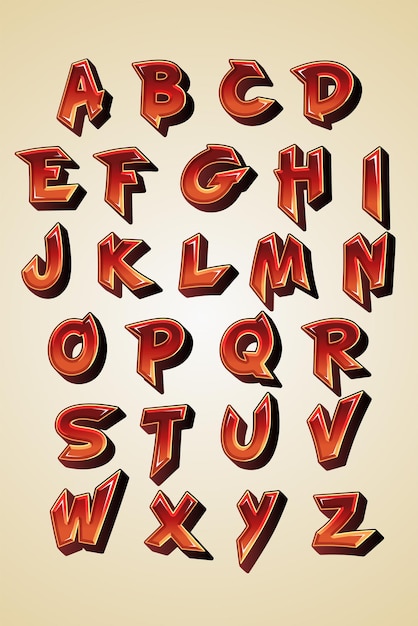 alfabeto texto vector dibujar graffiti