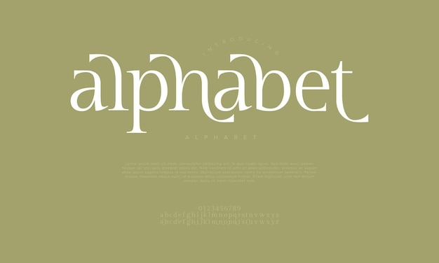 Alfabeto tipografía belleza moda elegante minimalista serif cursiva fuentes decorativas bodas vintage logotipos retro fuentes de lujo mínimas logotipo alfabeto ilustración vectorial