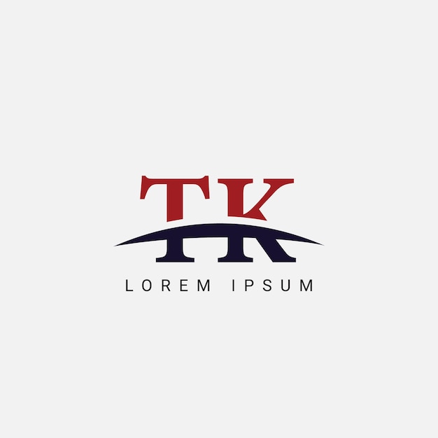 Alfabeto TK KT letra estilo de monograma moderno elemento vectorial del logotipo