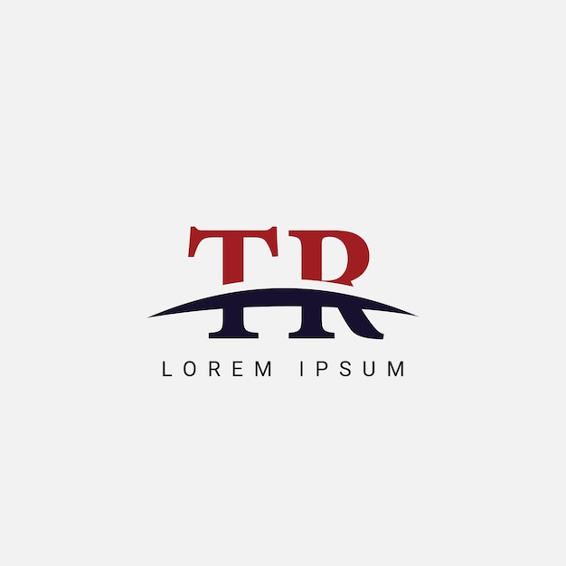 Alfabeto TR RT letra estilo de monograma moderno elemento vectorial del logotipo