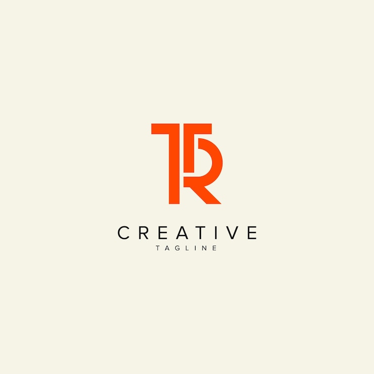 Vector alfabeto tr rt letra modelo vectorial de logotipo de estilo monograma moderno