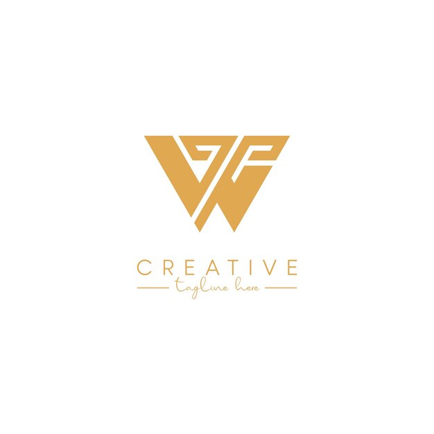 Alfabeto TW WT Letras Monograma Diseño del logotipo plantilla vectorial inicial