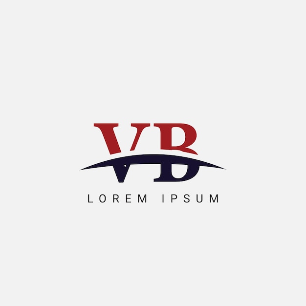 Alfabeto VB letra BV estilo de monograma moderno elemento vectorial del logotipo