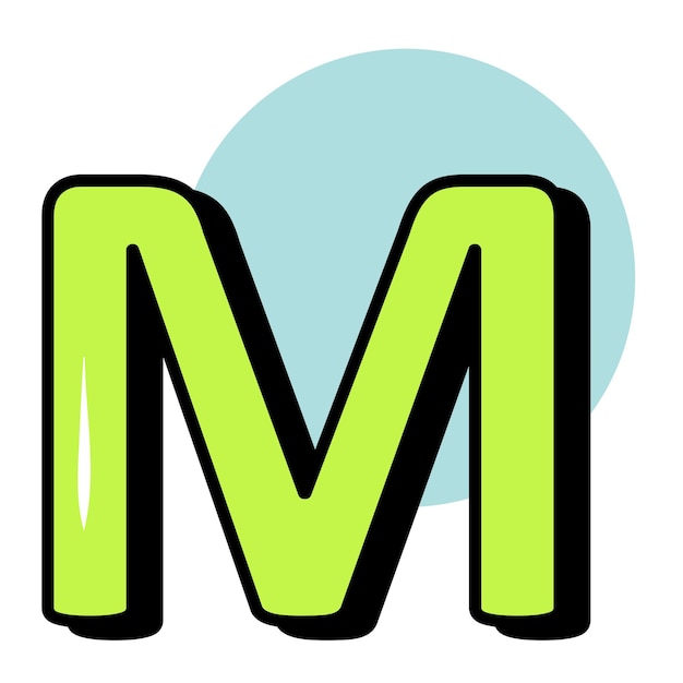 Alfabeto vectorial y círculo de letras Contorno de colores Paquete de iconos e ilustraciones