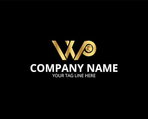 Alfabeto Wp diseño de letras de logotipo plantilla vectorial diseño de letras profesionales de logotipo de WP