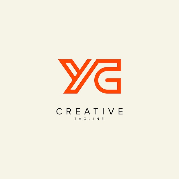 Alfabeto YG GY Letra Estilo de monograma moderno Diseño del logotipo plantilla vectorial inicial