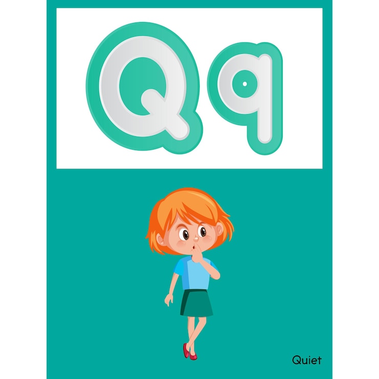 Vector alfabetos de clase para niños quiet qq