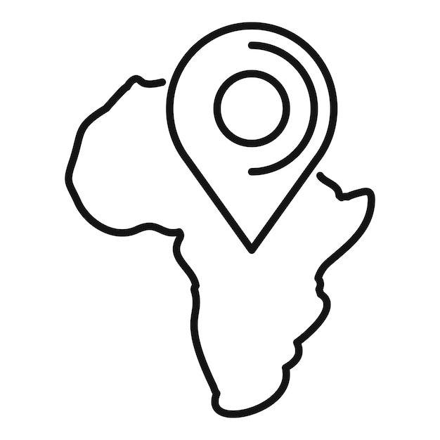 El alfiler apunta al continente africano