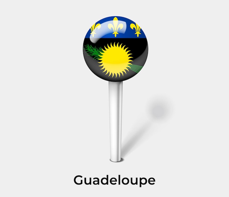Vector alfiler de guadalupe para la ilustración de vector de mapa