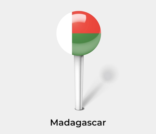 Alfiler de Madagascar para la ilustración de vector de mapa