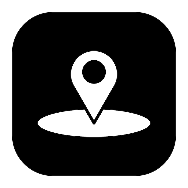 un alfiler con un mapa en el medio