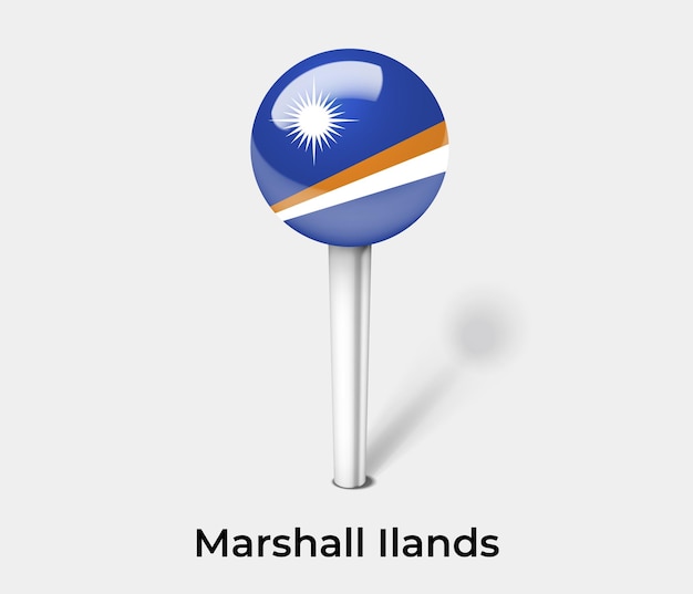 Alfiler de Marshall Ilands para la ilustración de vector de mapa