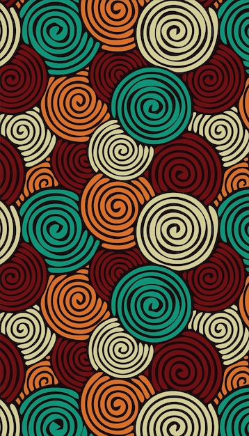 Alfombra antigua Vector Anillos Redondos Coloreados