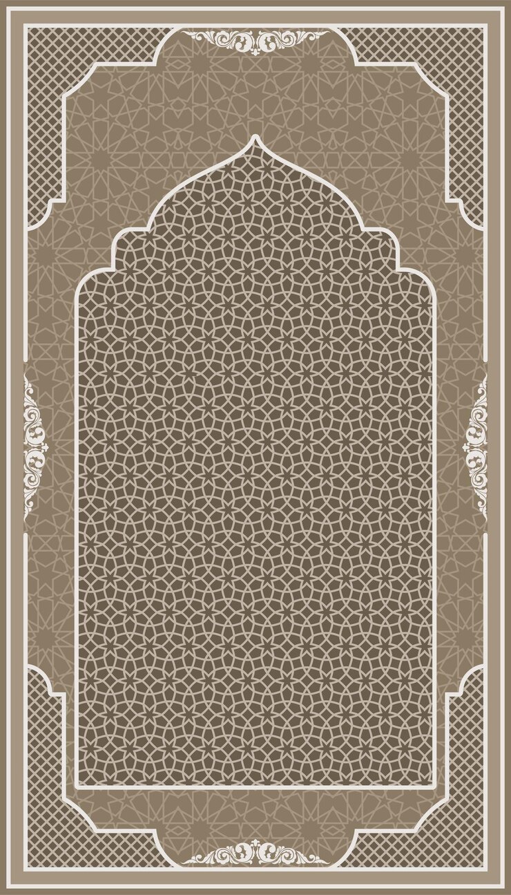 alfombra de oración geométrica de época arabesca