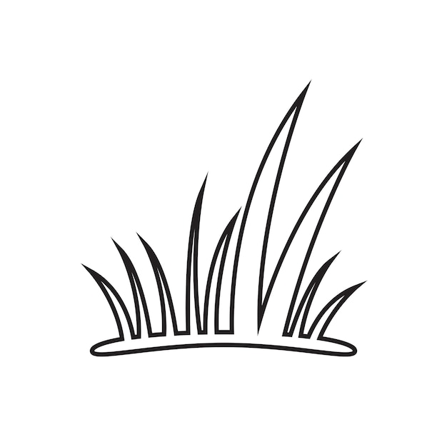 Alfombra verde de la naturaleza La plantilla de vector de icono de hierba plana