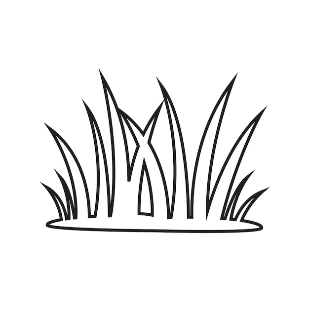 Alfombra verde de la naturaleza La plantilla de vector de icono de hierba plana
